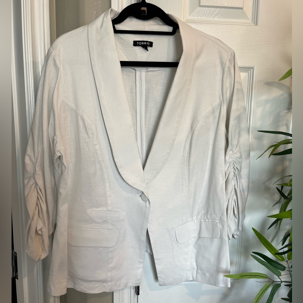 Like New Torrid Linen Blazer